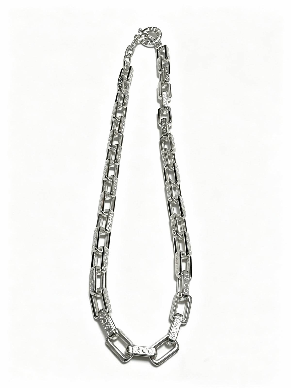 Signature Motif Pendant Necklace in Silver-Tone – Vintage Detail – Design 39 front product view