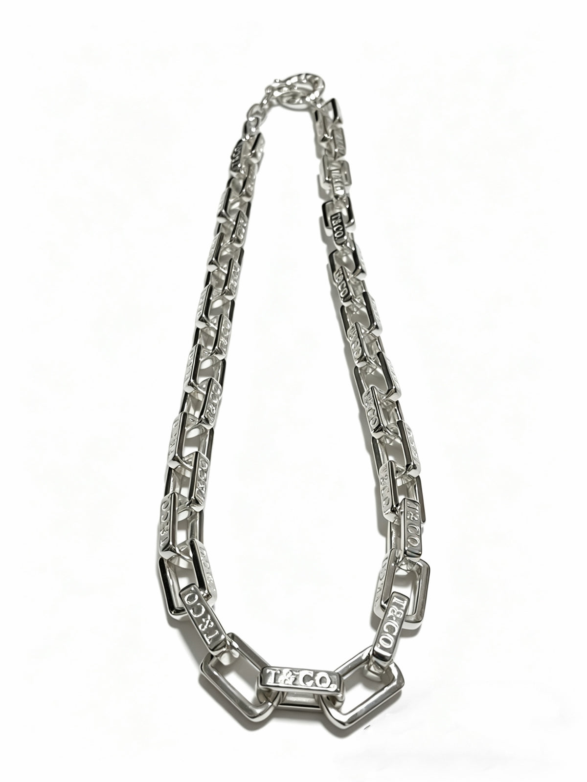 Signature Motif Pendant Necklace in Silver-Tone – Vintage Detail – Design 39 detail view