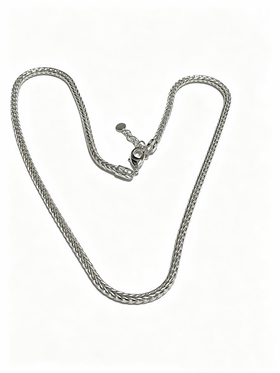 Signature Motif Pendant Necklace in Silver-Tone – Vintage Detail – Design 38 main product view