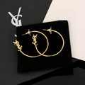 Geometric Emblem Stud Earrings in Polished Metal-Tone – Design 009 main product view