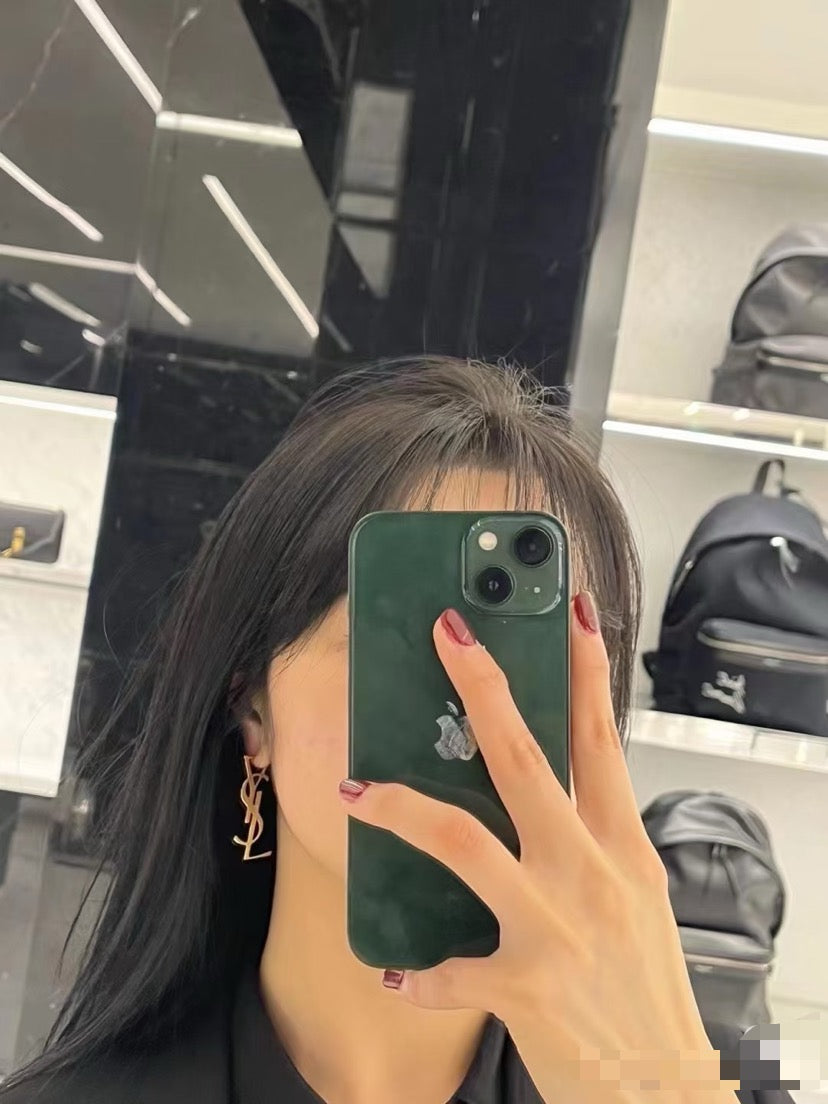 Geometric Emblem Stud Earrings in Gold-Tone – Design 004 styled product view