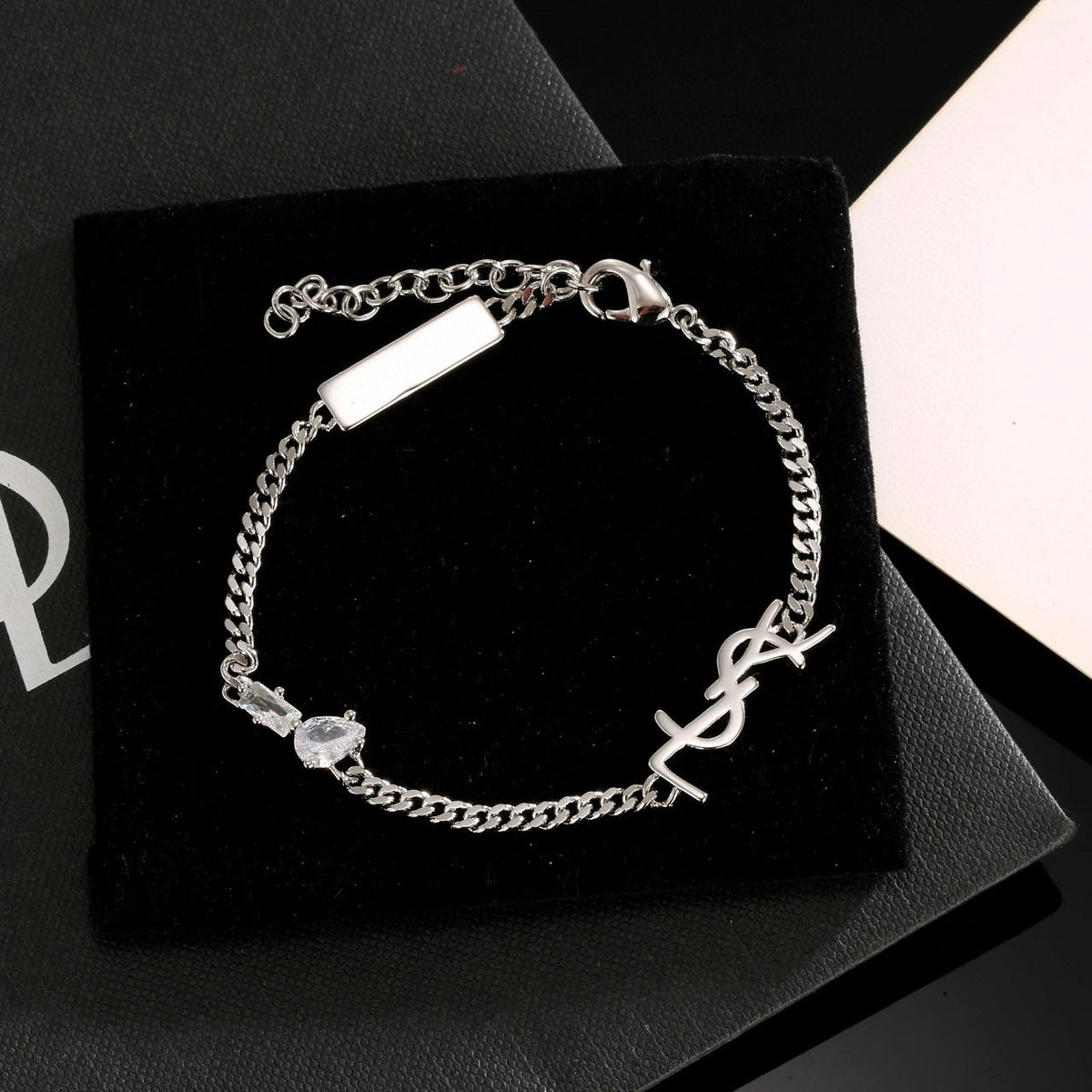 Geometric Emblem Bracelet in Gold-Tone – Design 001 close-up detail