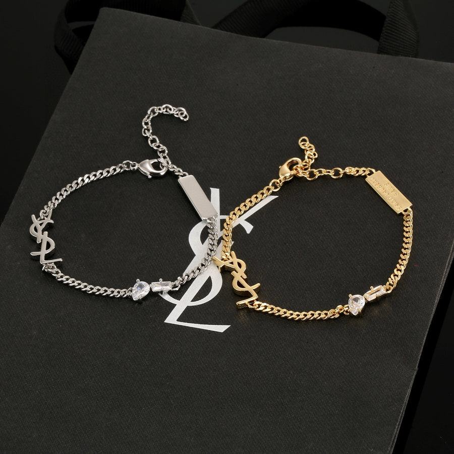 Geometric Emblem Bracelet in Gold-Tone – Design 002 main product view