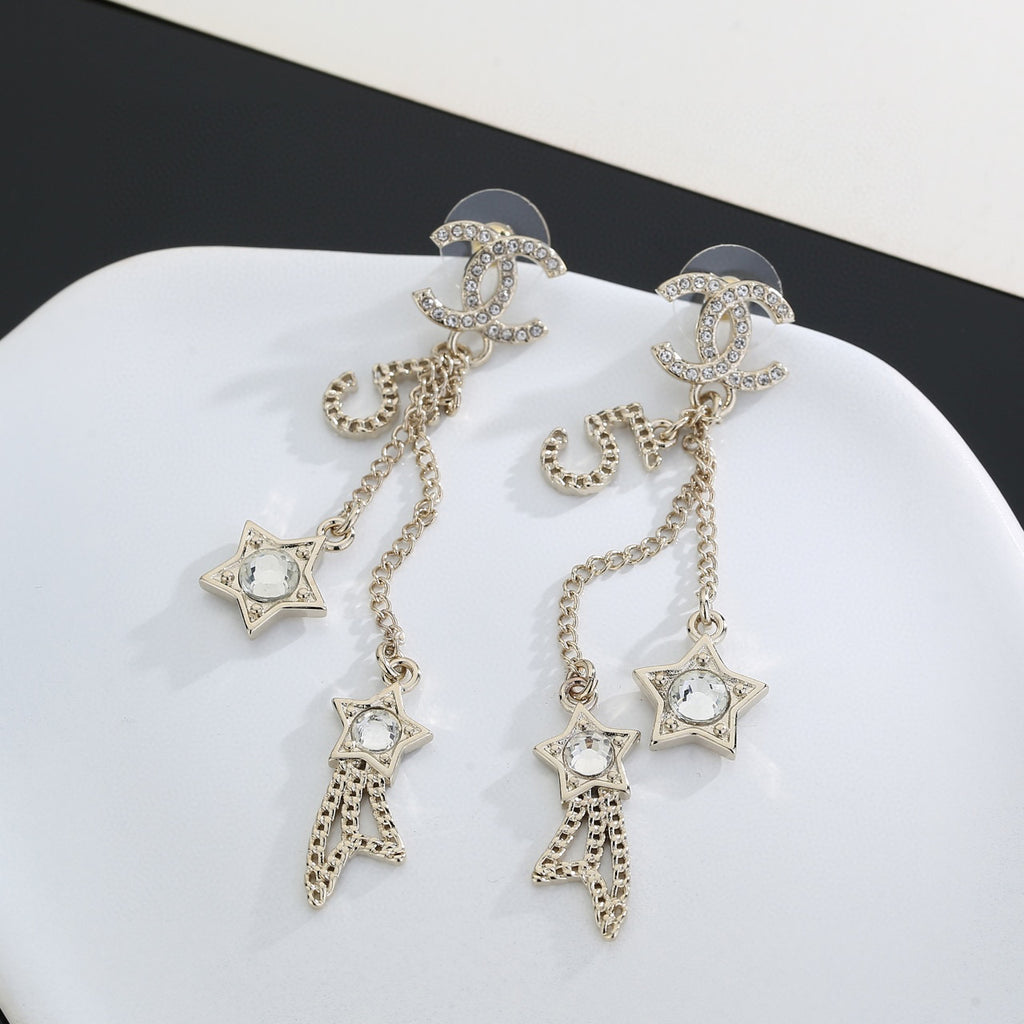 Signature Emblem Stud Earrings in Gold-Tone – Design 064 detail view