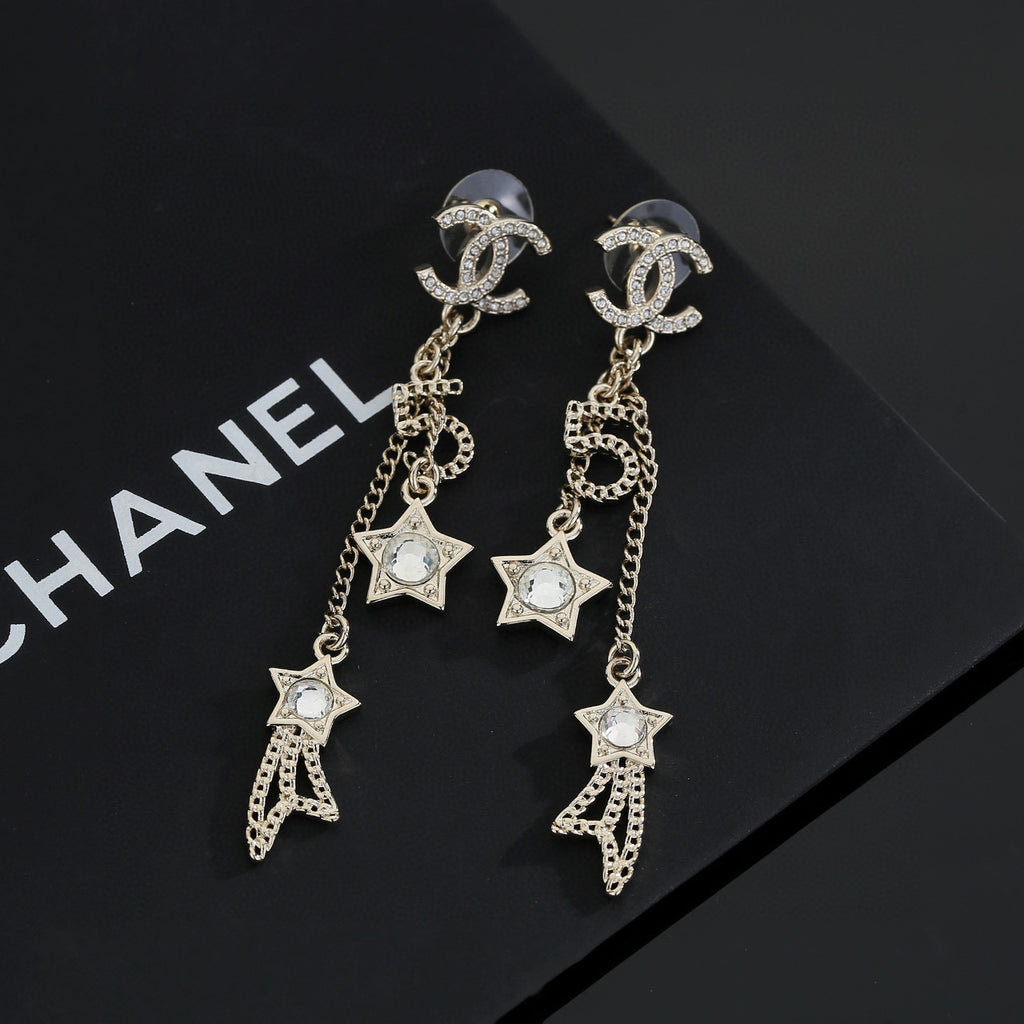 Signature Emblem Stud Earrings in Gold-Tone – Design 064 styled product view