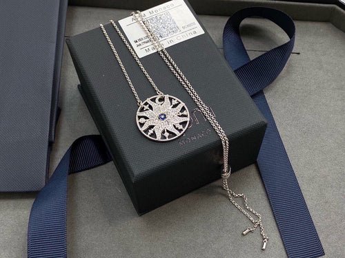 Adjustable Spike Pendant Necklace in Silver-Tone front product view