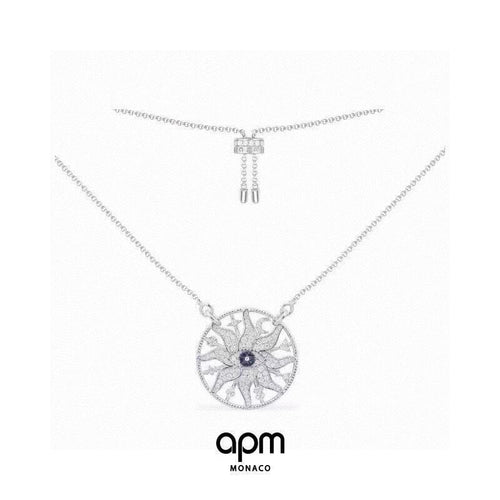 Adjustable Spike Pendant Necklace in Silver-Tone main product view