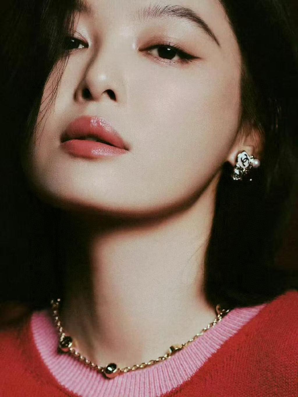 Signature Emblem Stud Earrings in Gold-Tone – Design 063 front product view
