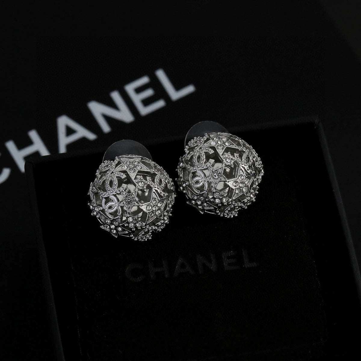 Star Stud Earrings in Gold-Tone – Star Detail – Design 008 styled product view