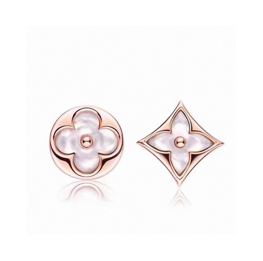 Clover Stud Earrings in Rose-Gold-Tone – Rose Gold Detail – Design 003 main product view