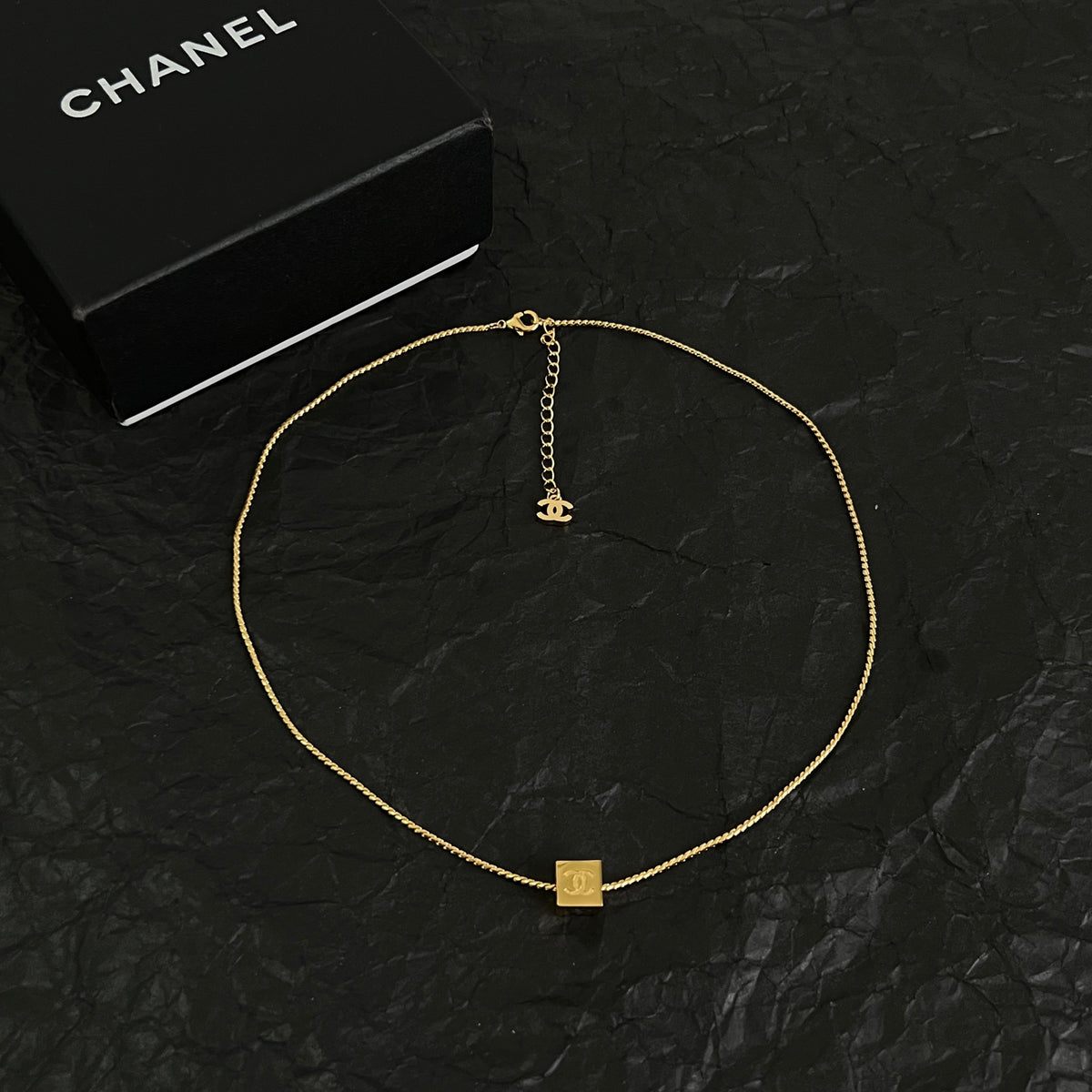 Signature Emblem Pendant Necklace in Polished Metal-Tone – Design 095 front product view