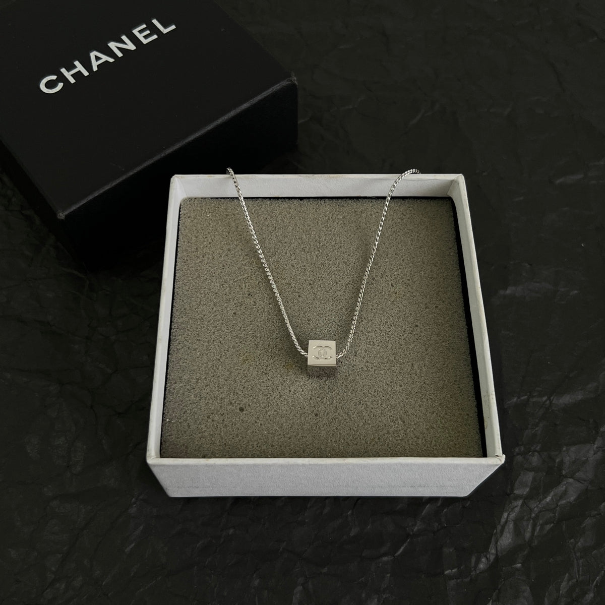 Signature Emblem Pendant Necklace in Polished Metal-Tone – Design 096 front product view