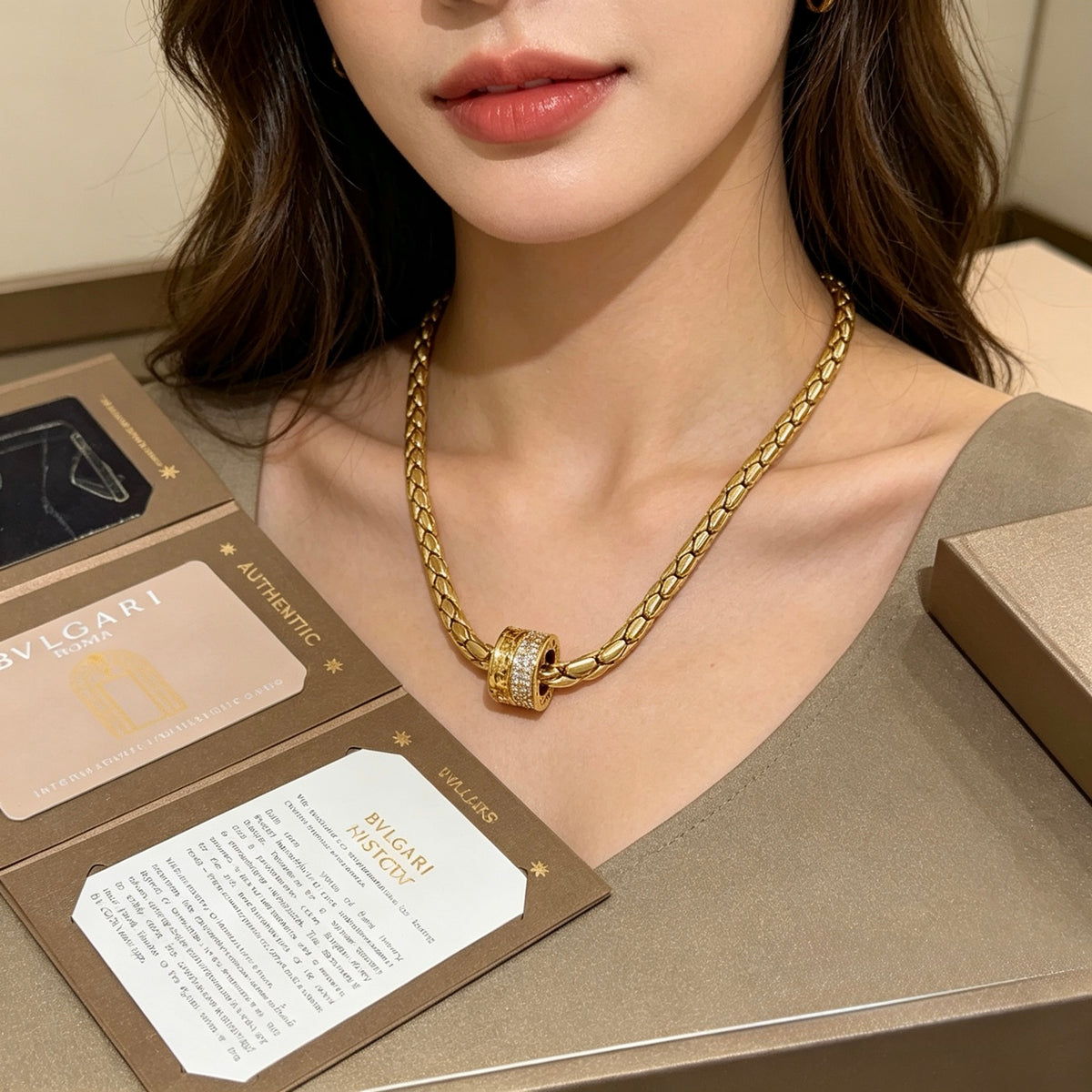 Geometric Emblem Statement Ring in Gold-Tone – Design 034 detail view