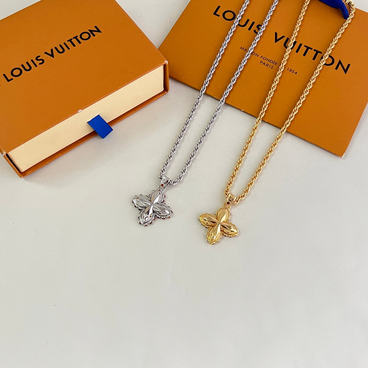 Geometric Emblem Pendant Necklace in Polished Metal-Tone – Design 033 detail view