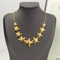 Star Pendant Necklace in Gold-Tone – Star Detail – Design 002 main product view
