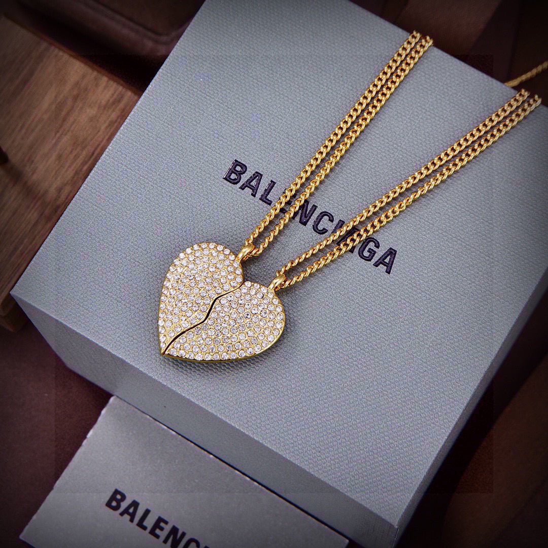 Heart Pendant Necklace in Gold-Tone front product view