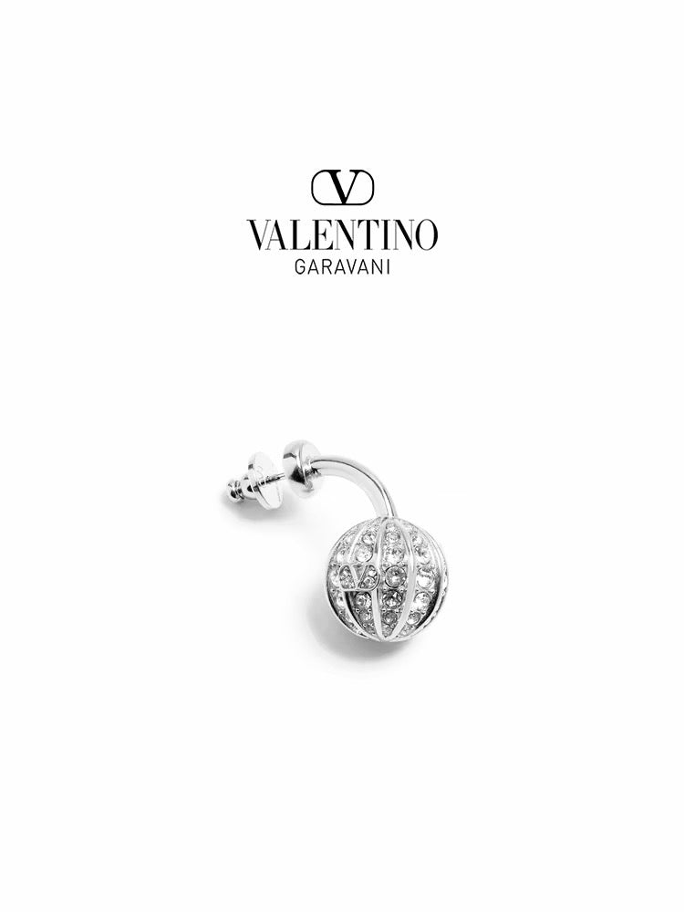Signature Emblem Statement Earrings in Polished Metal-Tone – Design 09 main product view