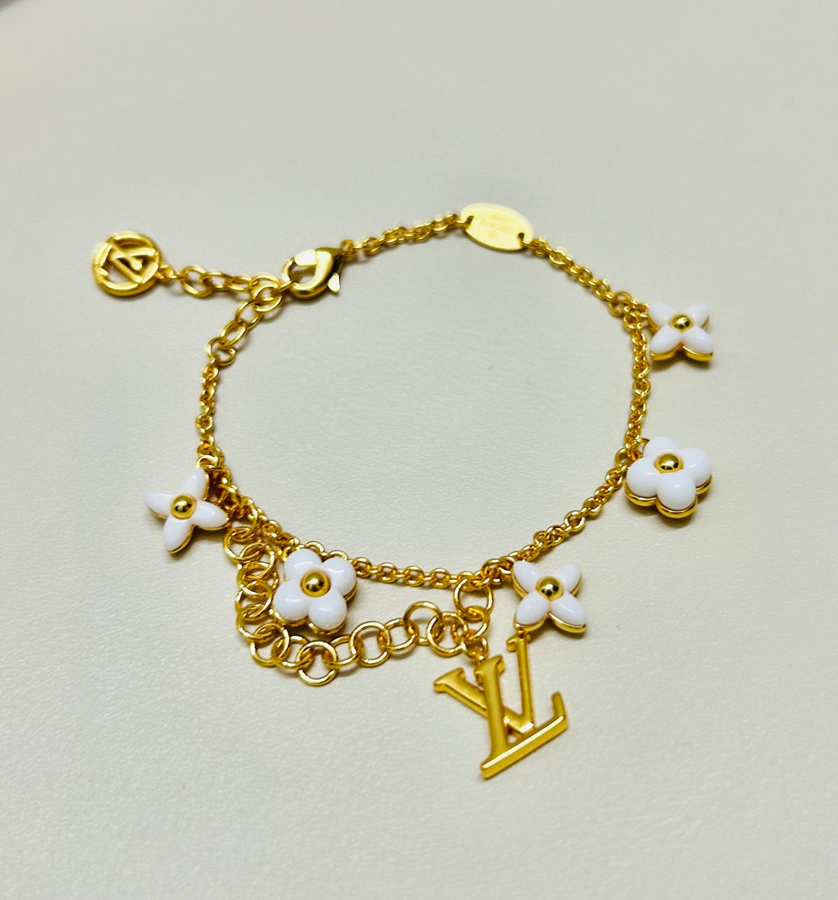 Geometric Emblem Bracelet in Polished Metal-Tone – Design 026 styled product view
