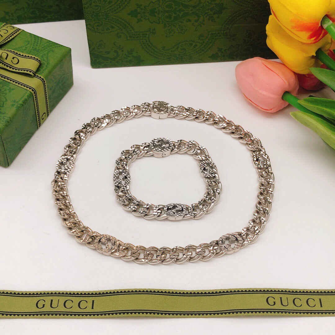 Geometric Emblem Bracelet in Silver-Tone – Design 008 styled product view