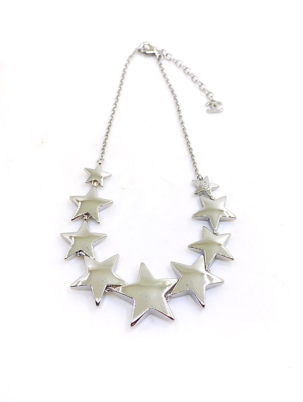 Signature Emblem Pendant Necklace in Gold-Tone – White Detail – Design 006 main product view