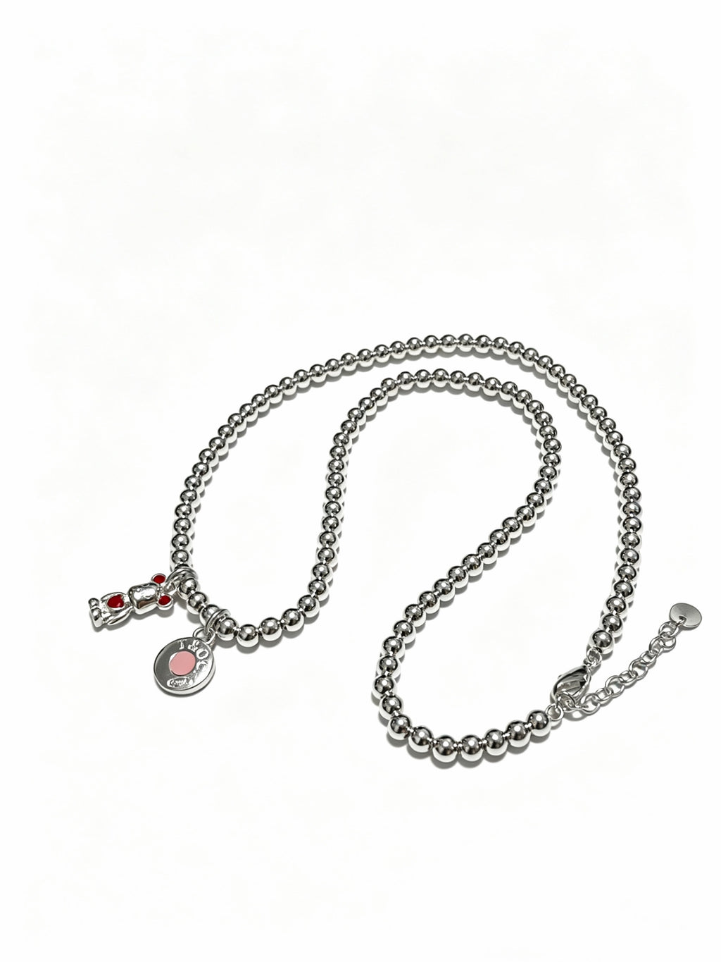 Signature Motif Pendant Necklace in Silver-Tone – Vintage Detail – Design 36 front product view