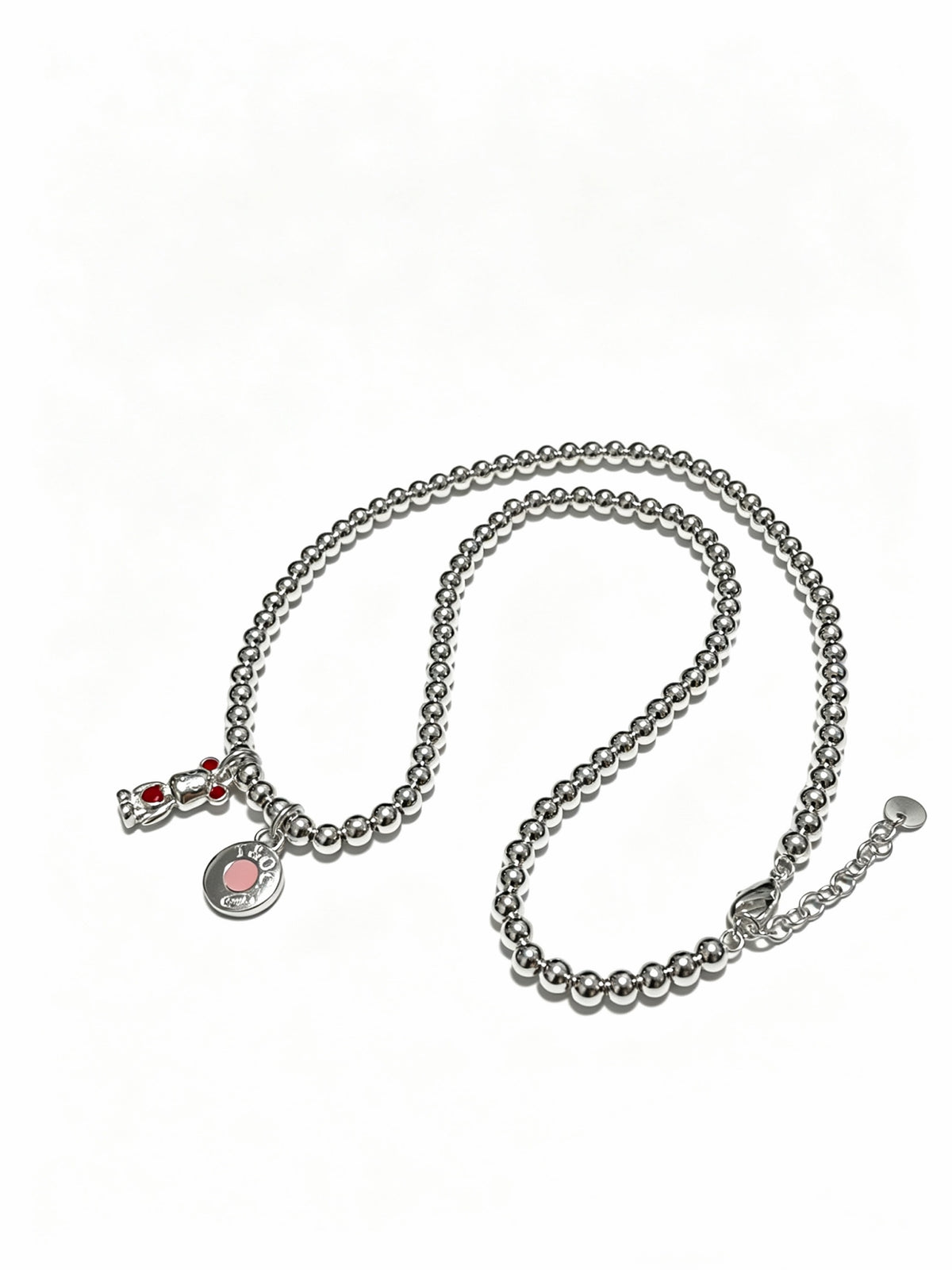 Signature Motif Pendant Necklace in Silver-Tone – Vintage Detail – Design 36 front product view