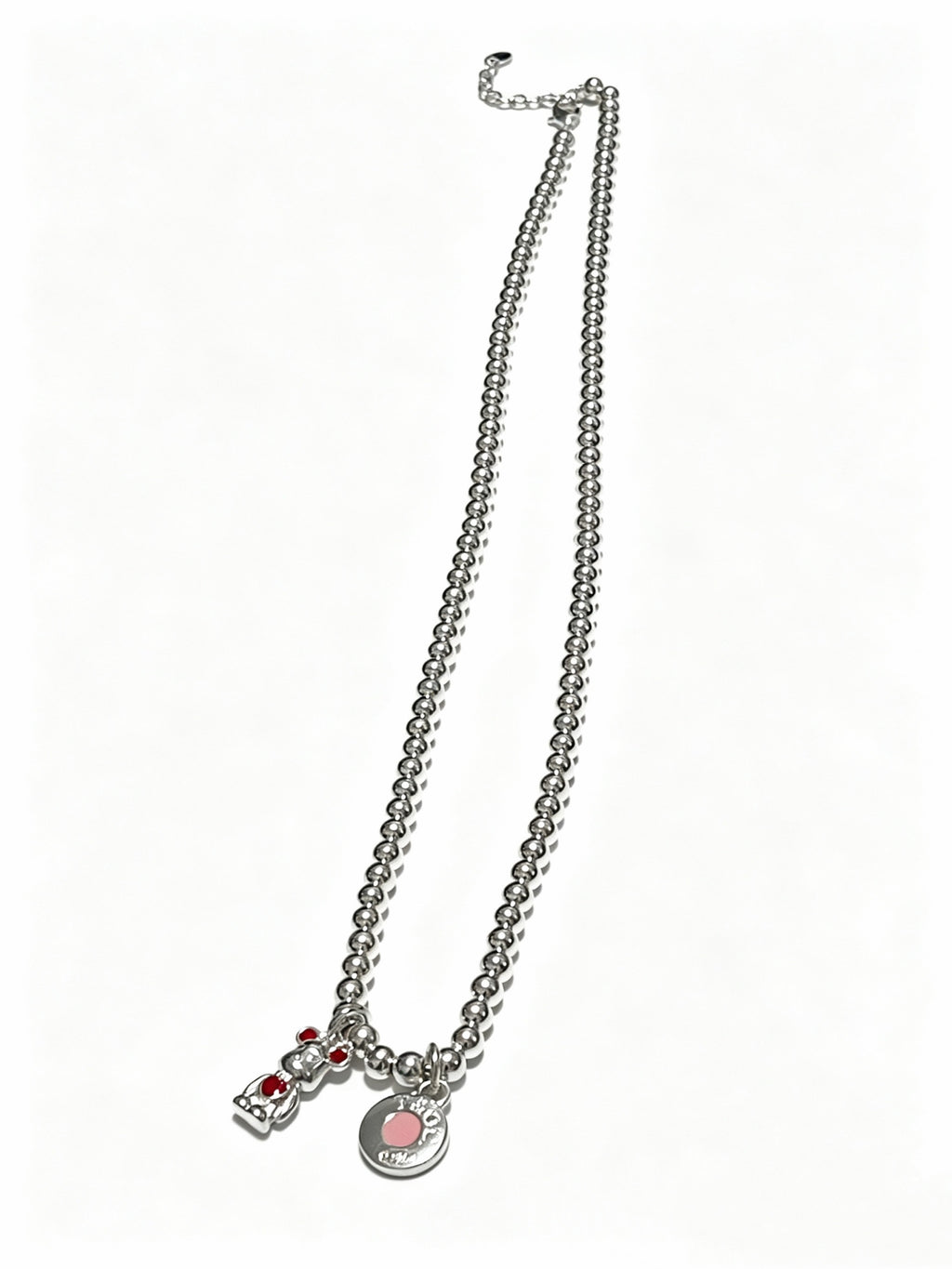Signature Motif Pendant Necklace in Silver-Tone – Vintage Detail – Design 36 detail view