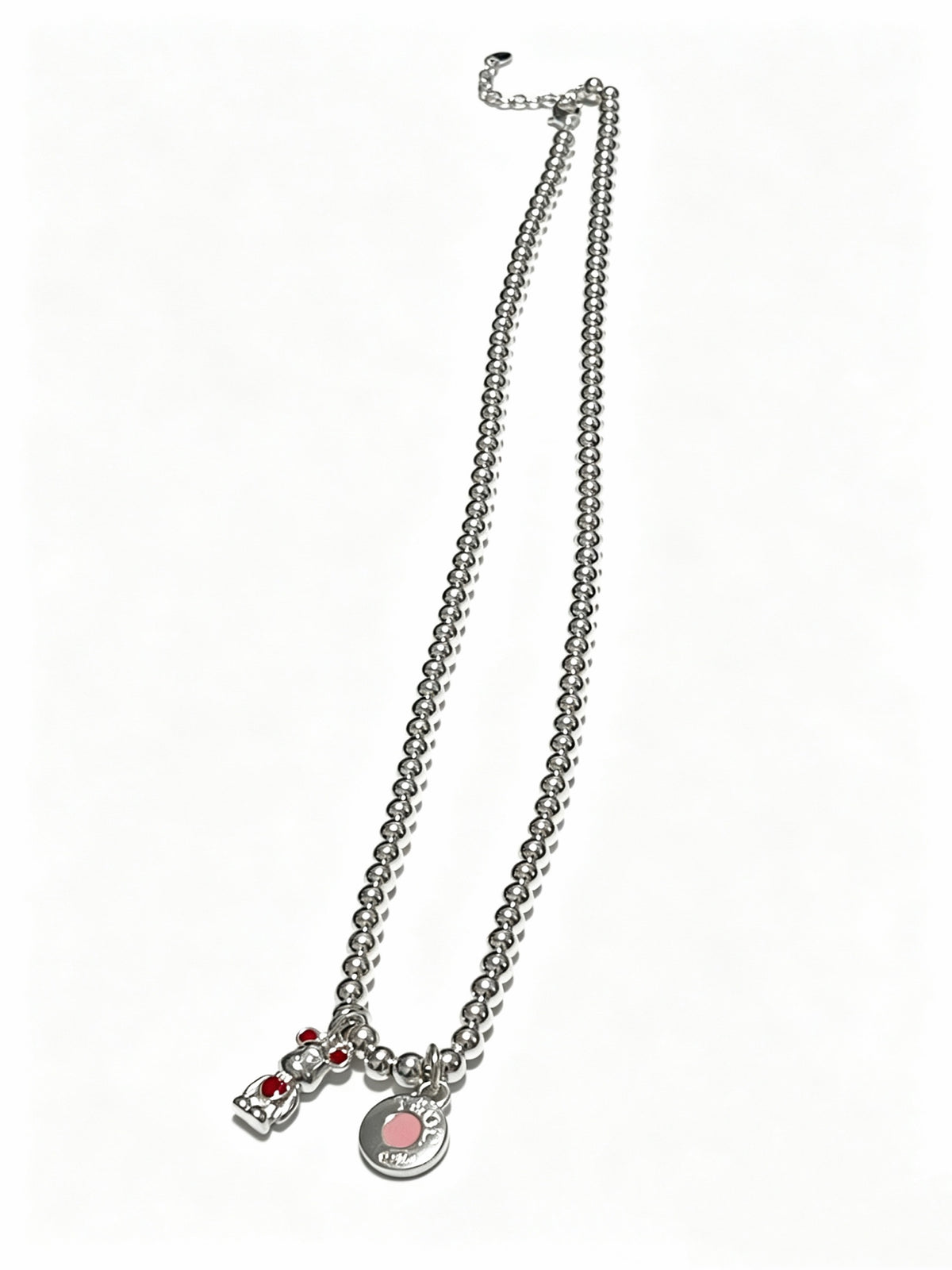 Signature Motif Pendant Necklace in Silver-Tone – Vintage Detail – Design 36 detail view