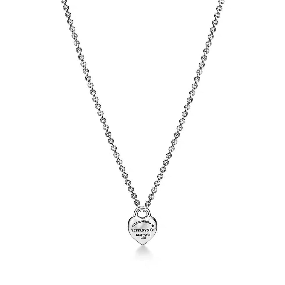 Signature Motif Pendant Necklace in Silver-Tone – Design 37 front product view