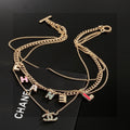 Double-C Emblem Crystal-Accent Pendant Necklace – Design 050 main product view