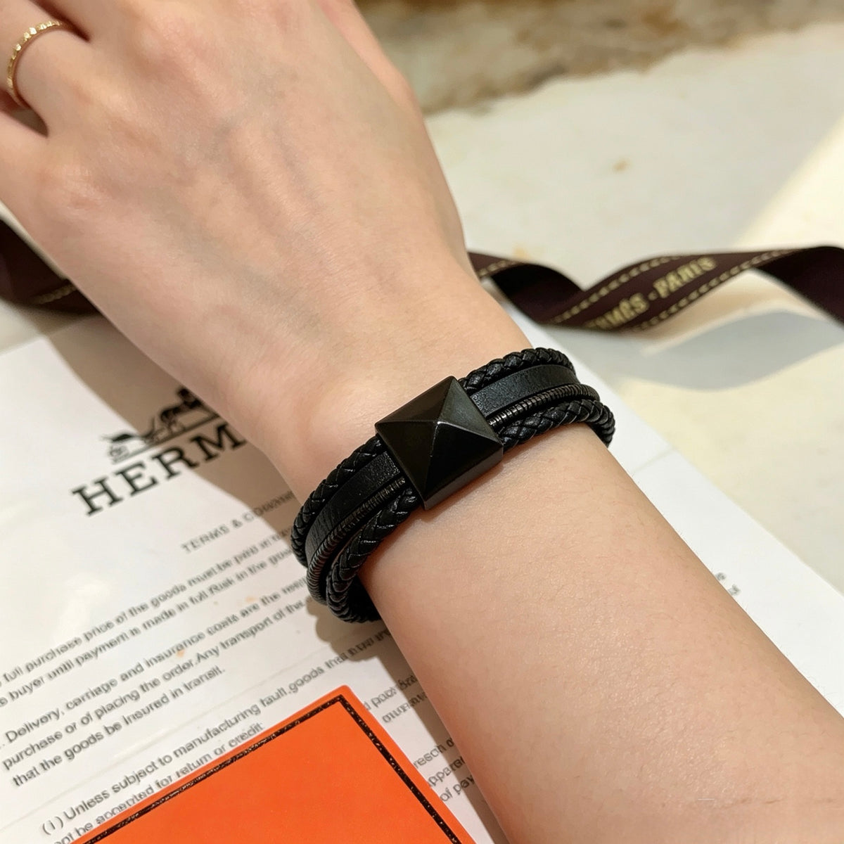 Horse Bangle in Gold-Tone – Design 032 styled product view