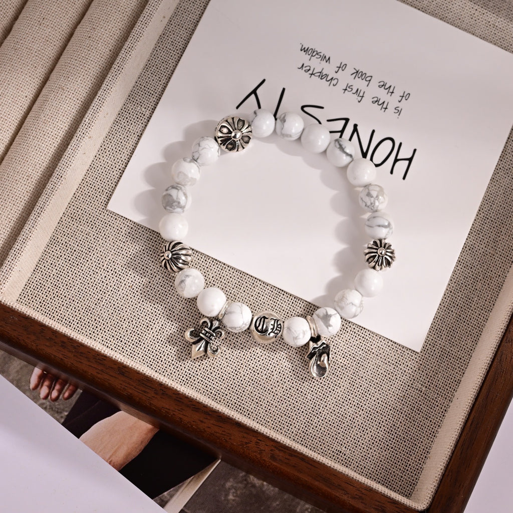 Cross Statement Bracelet in Metal-Tone – Design 17 side detail