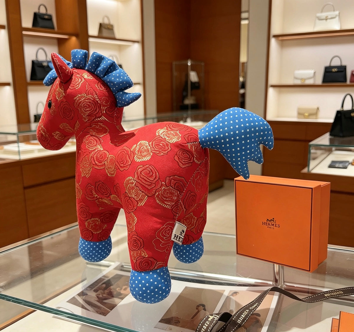 Horse Plush Figure – Design 004 close-up detail