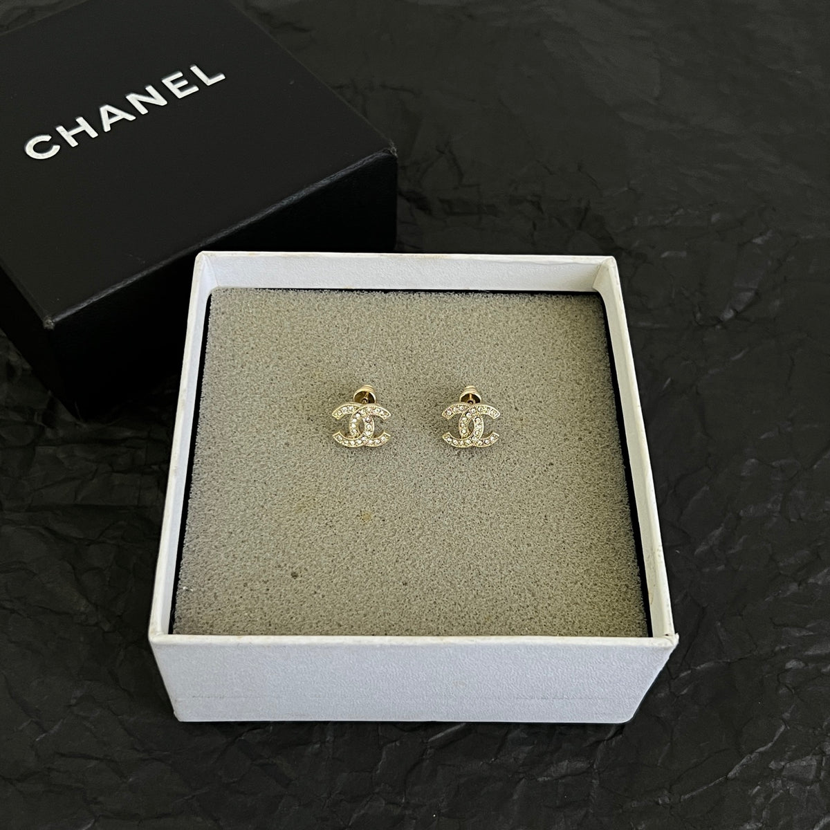 Signature Emblem Stud Earrings in Polished Metal-Tone – Design 124 main product view