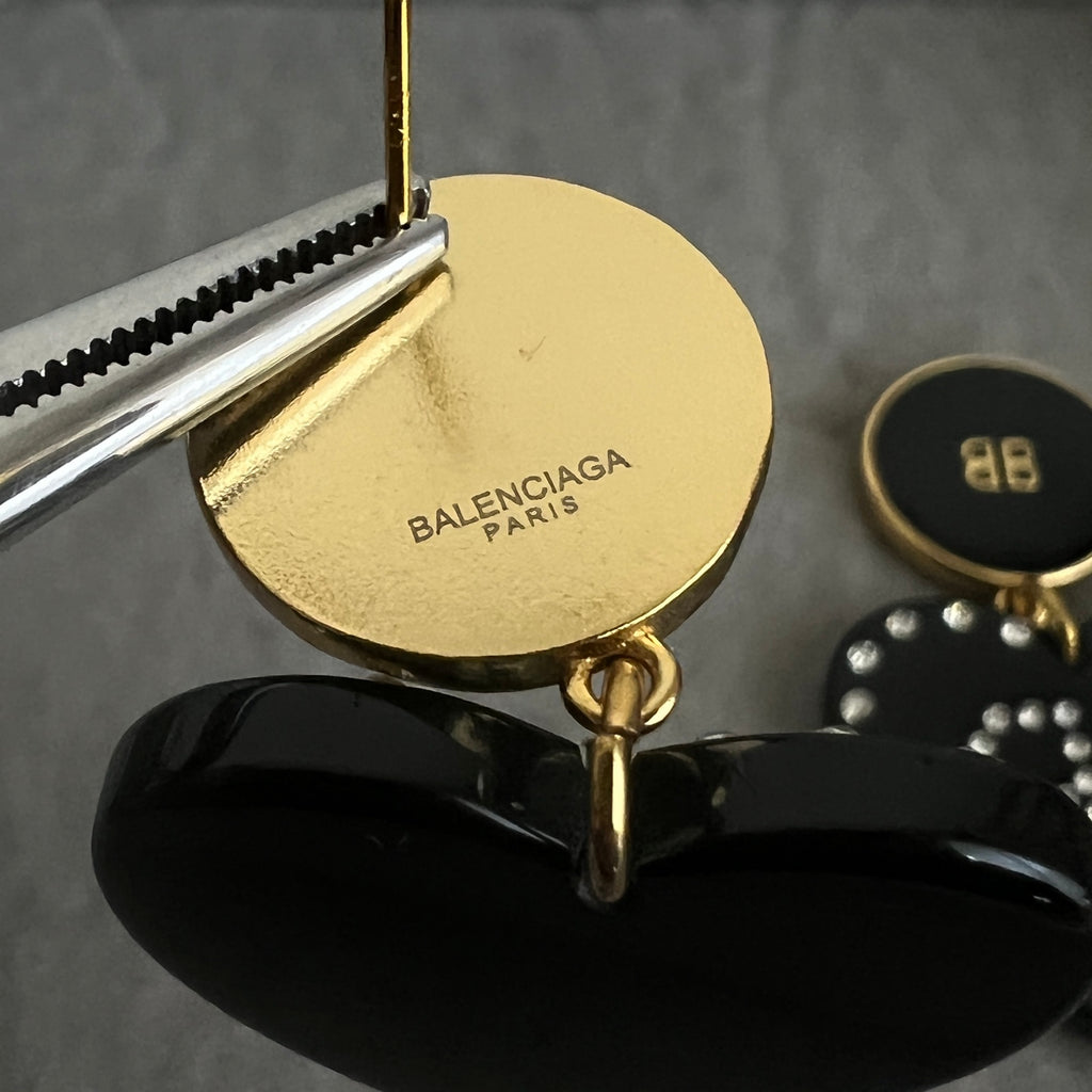 Ring Motif Statement Earrings in Polished Metal-Tone – Design 011 styled product view