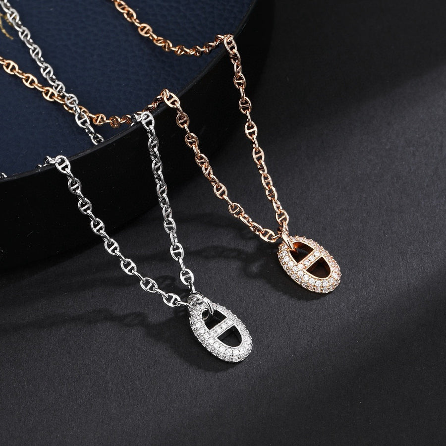 Toggle Pendant Necklace in Rose-Gold-Tone – Rose Gold Detail – Design 003 main product view
