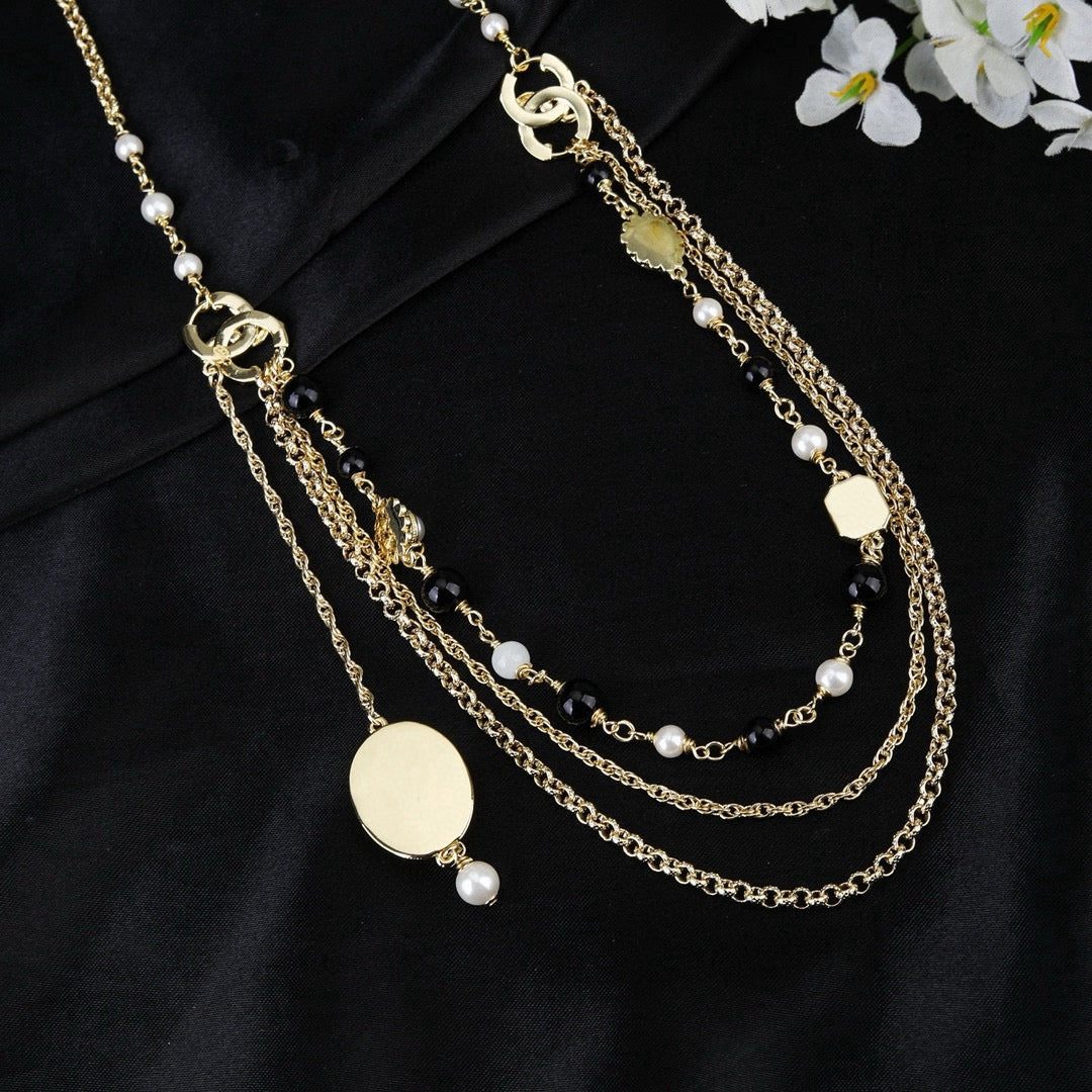 Signature Emblem Jewelry Accessory in Polished Metal-Tone – Design 073 front product view