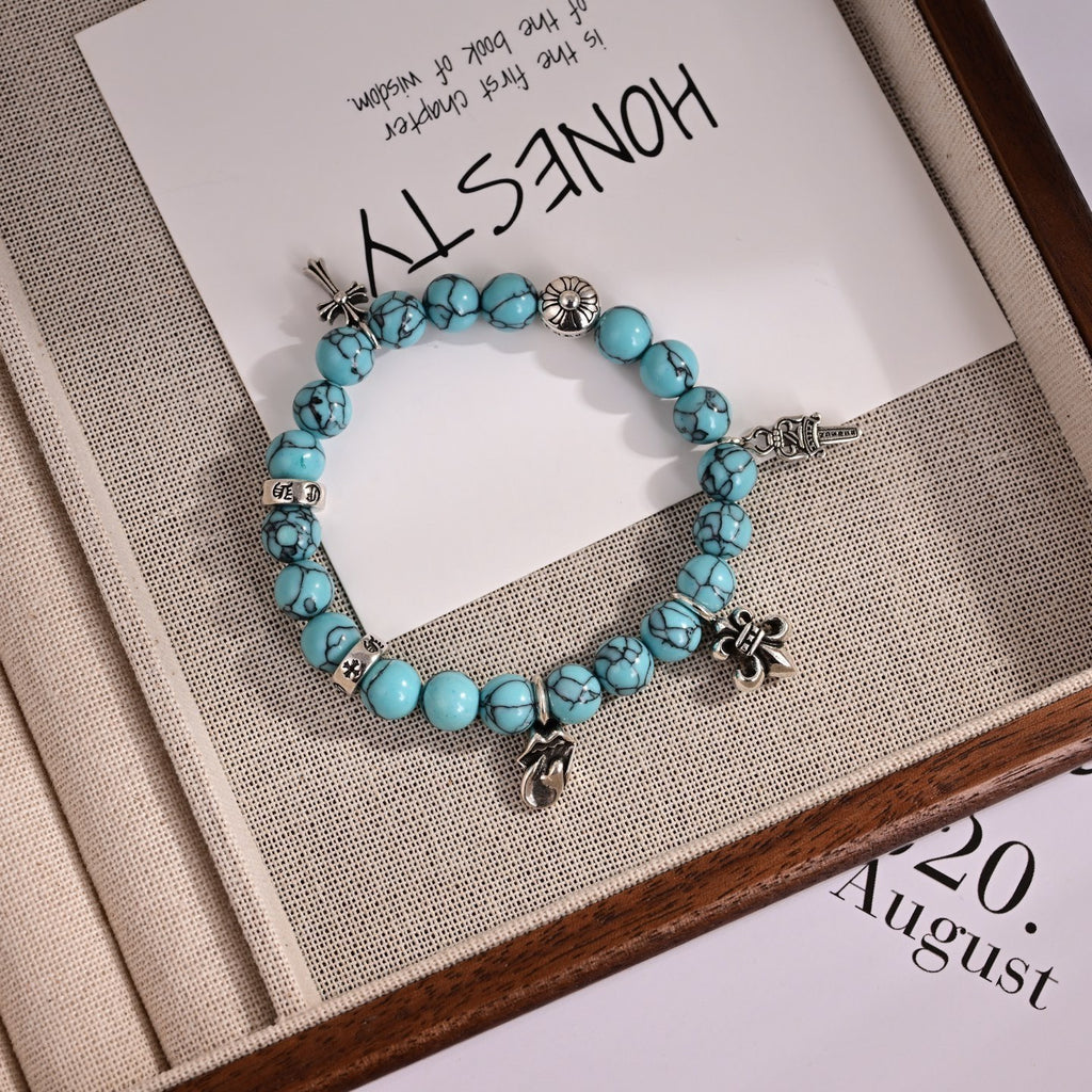 Cross Statement Bracelet in Metal-Tone – Design 20 side detail