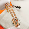 Geometric Emblem Bangle in Rose-Gold-Tone – Rose Gold Detail – Design 002 main product view