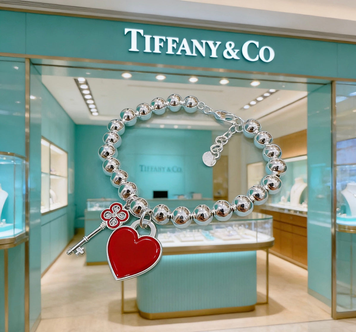 Signature Motif Jewelry Accessory in Silver-Tone – Vintage Detail – Design 12 styled product view