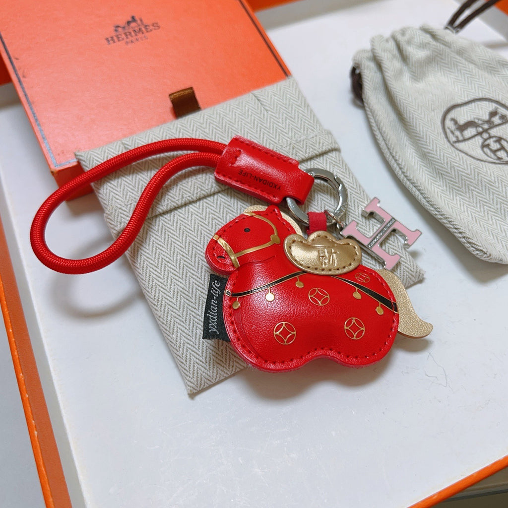 Horse Keychain in Silver-Tone – Design 066 front product view