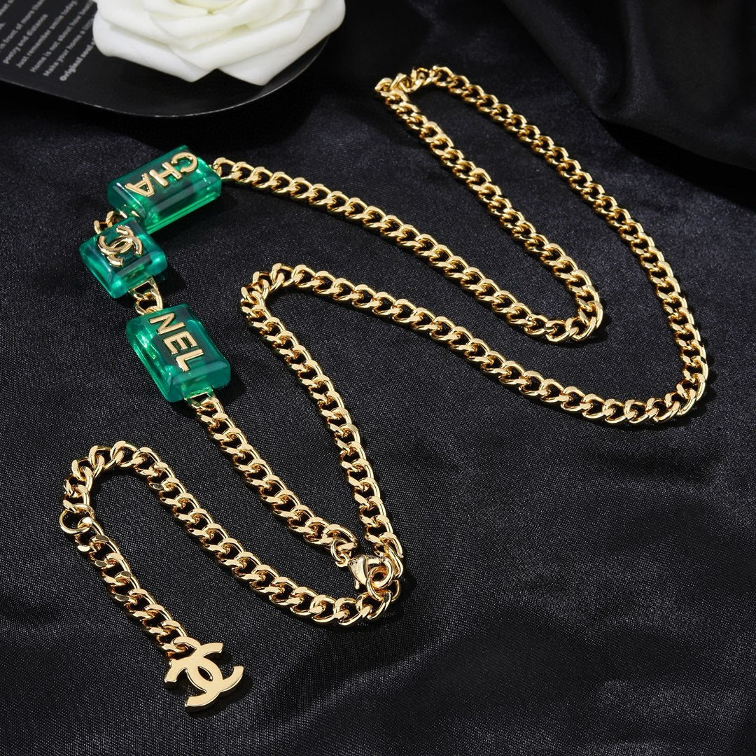 Signature Emblem Jewelry Accessory in Gold-Tone – Design 036 front product view