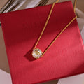 Signature Emblem Pendant Necklace in Polished Metal-Tone – Design 10 main product view