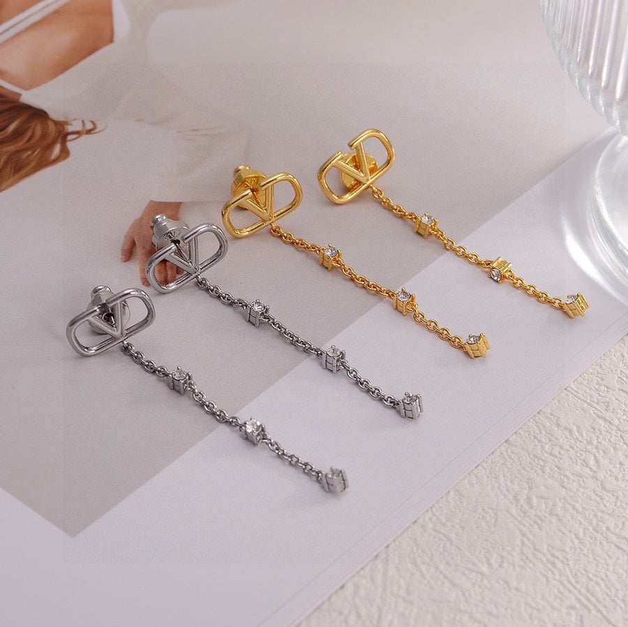 Signature Emblem Stud Earrings in Gold-Tone – Design 23 main product view