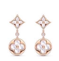 Clover Stud Earrings in Rose-Gold-Tone – Rose Gold Detail – Design 008 main product view