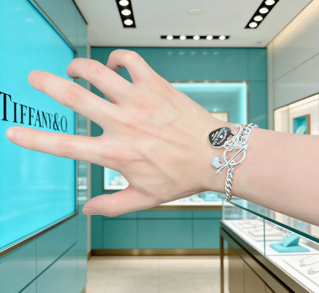 Signature Motif Bracelet in Silver-Tone – Vintage Detail – Design 99 front product view