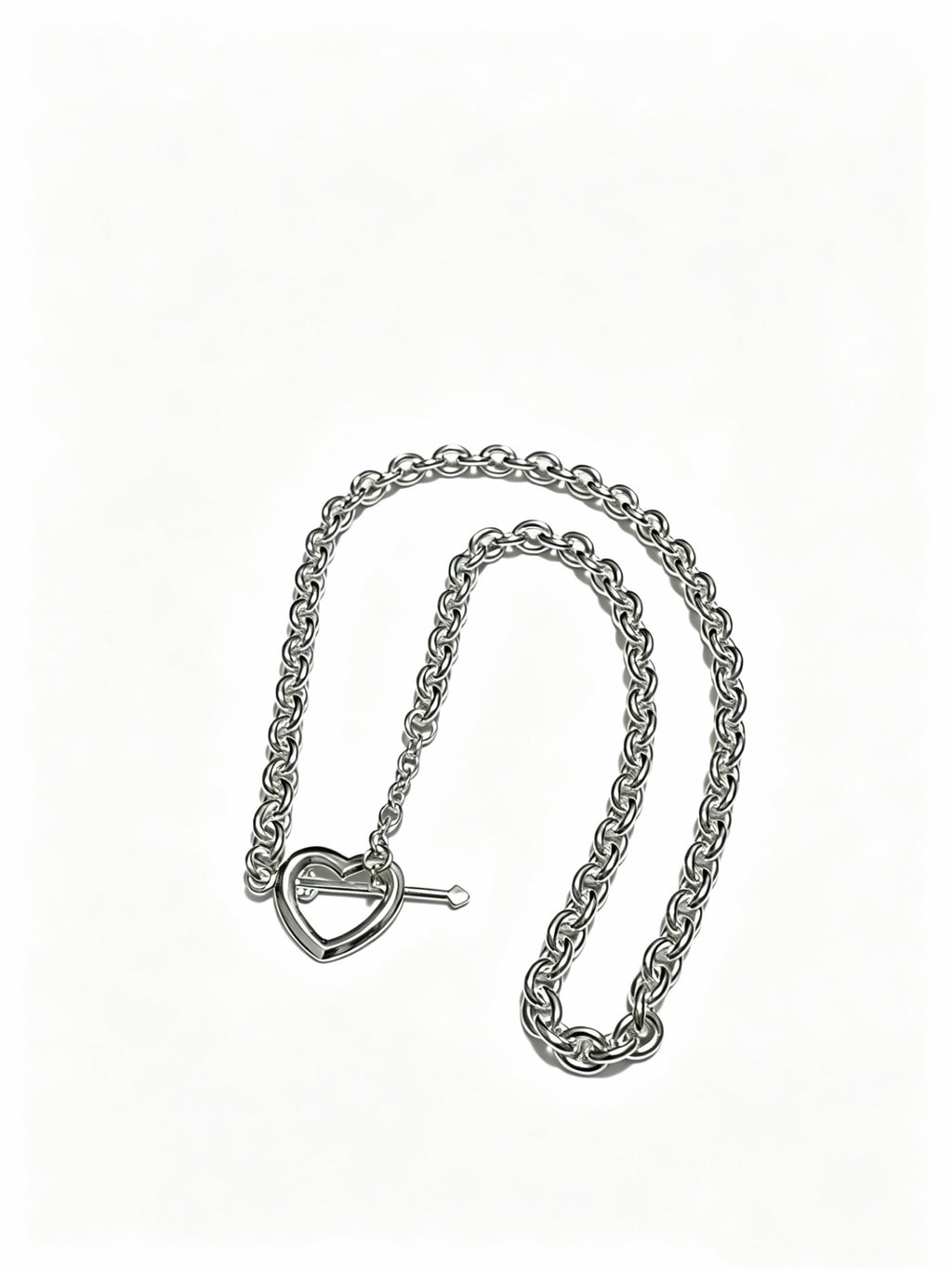 Signature Motif Pendant Necklace in Silver-Tone – Vintage Detail – Design 54 main product view