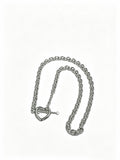 Signature Motif Pendant Necklace in Silver-Tone – Vintage Detail – Design 54 main product view