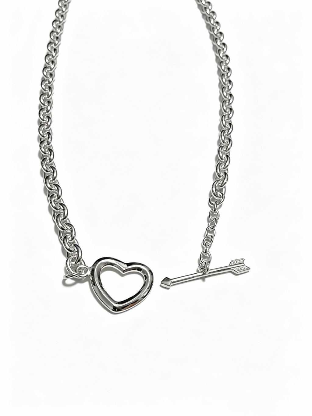 Signature Motif Pendant Necklace in Silver-Tone – Vintage Detail – Design 54 detail view
