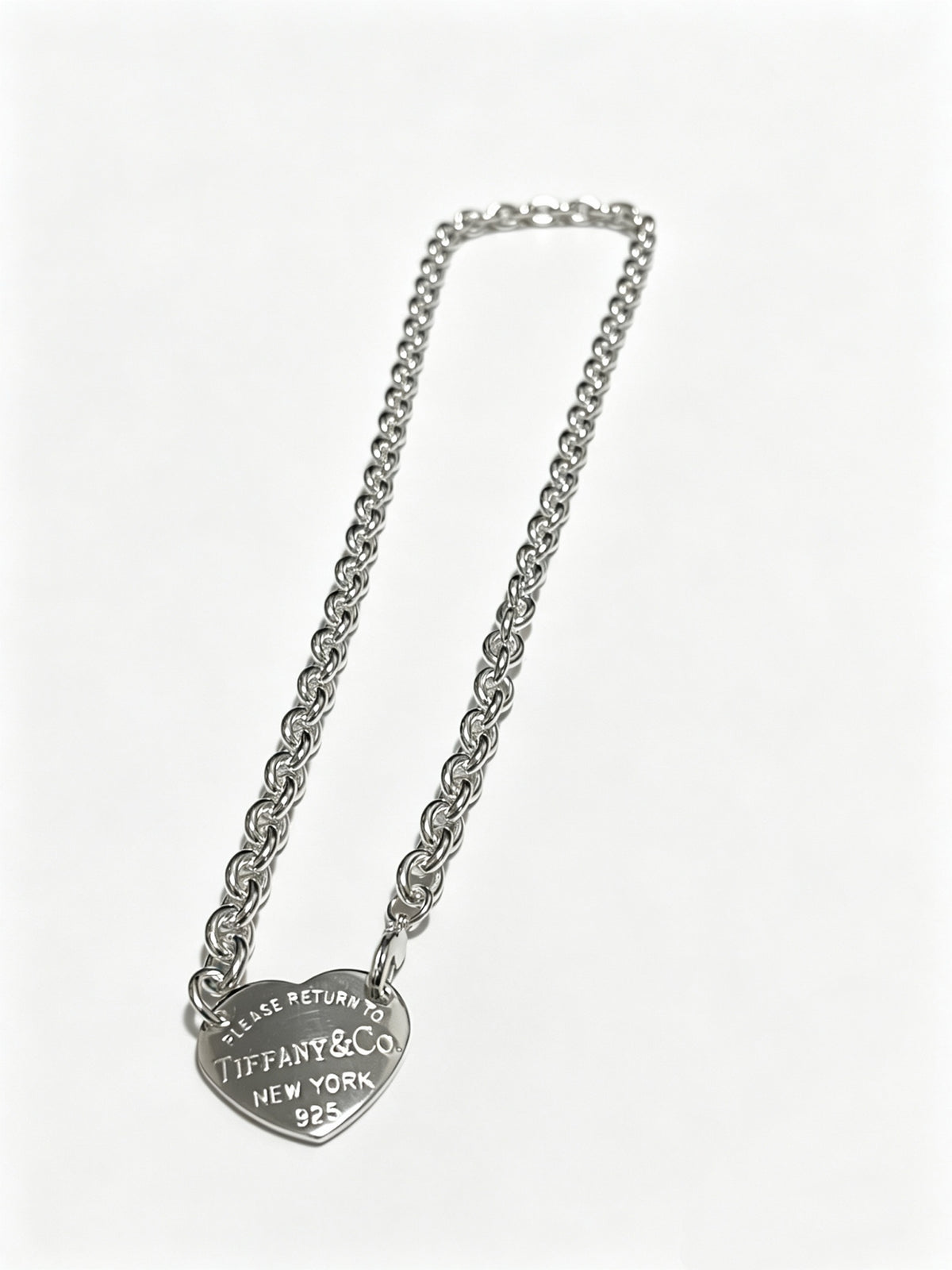 Signature Motif Pendant Necklace in Silver-Tone – Vintage Detail – Design 53 side detail